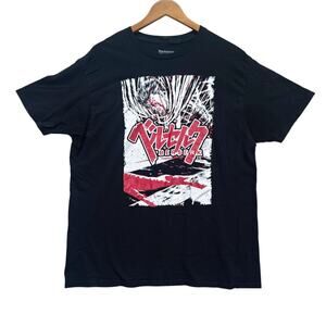 Berserk Manga Guts Men's Black Swordsman T Shirt Anime Crunchyroll Miura XL